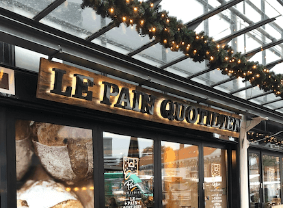 Lichtreclame voor Le Pain Quotidien - Gevelreclame